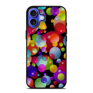 COLURFUL BUBBLES PATTERN iPhone 16 Case Cover