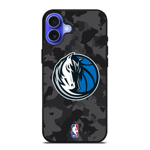 DALLAS MAVERICKS BLACK CAMO iPhone 16 Case Cover