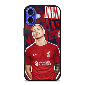 DARWIN NUNEZ LIVERPOOL FC iPhone 16 Case Cover DARWIN NUNEZ LIVERPOOL FC iPhone 16 Case Cover