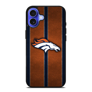 DENVER BRONCOS NFL METAL STRIPE iPhone 16 Case Cover DENVER BRONCOS NFL METAL STRIPE iPhone 16 Case Cover