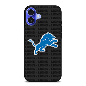 DETROIT LIONS FOOTBALL TEXT iPhone 16 Case Cover