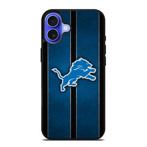 DETROIT LIONS NFL METAL STRIPE iPhone 16 Case Cover DETROIT LIONS NFL METAL STRIPE iPhone 16 Case Cover