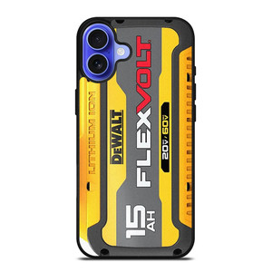 DEWALT FLEX VOLT 15 AH iPhone 16 Case Cover DEWALT FLEX VOLT 15 AH iPhone 16 Case Cover