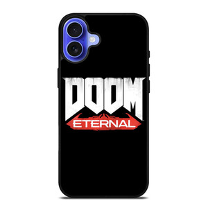 DOOM ETERNAL GAMES LOGO BLACK iPhone 16 Case Cover