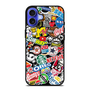FAMOUS BRAND LOGO MIX iPhone 16 Case Cover FAMOUS BRAND LOGO MIX iPhone 16 Case Cover