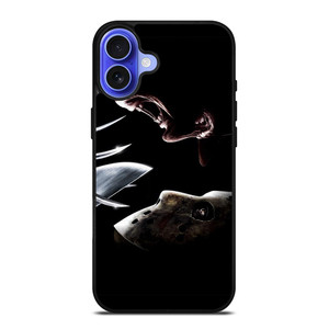FREDDY KRUEGER VS JASON VOORHEES iPhone 16 Case Cover FREDDY KRUEGER VS JASON VOORHEES iPhone 16 Case Cover