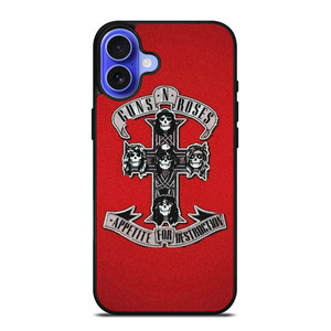 GUNS N ROSES ROCK BAND RED iPhone 16 Case Cover GUNS N ROSES ROCK BAND RED iPhone 16 Case Cover