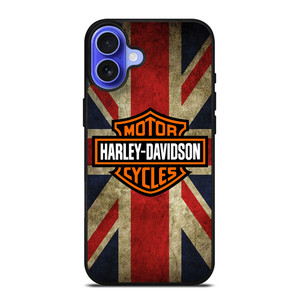 HARLEY DAVIDSON BRITISH UNION JACK iPhone 16 Case Cover HARLEY DAVIDSON BRITISH UNION JACK iPhone 16 Case Cover