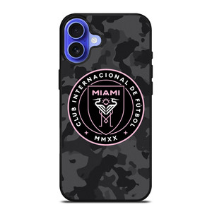 INTER MIAMI CF MLS BLACK CAMO iPhone 16 Case Cover