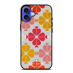 KATE SPADE JACQUARD PINK YELLOW iPhone 16 Case Cover