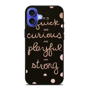 KATE SPADE NEW YORK QUOTES POLKADOT iPhone 16 Case Cover