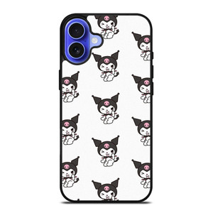 KUROMI CAT ANIME PATTERN iPhone 16 Case Cover KUROMI CAT ANIME PATTERN iPhone 16 Case Cover