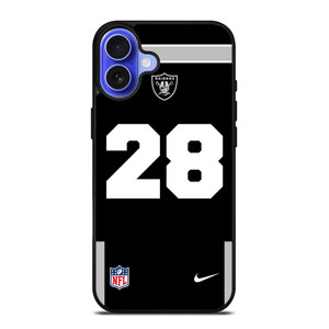 LAS VEGAS RAIDERS JOSH JACOBS 28 NFL NIKE iPhone 16 Case Cover LAS VEGAS RAIDERS JOSH JACOBS 28 NFL NIKE iPhone 16 Case Cover