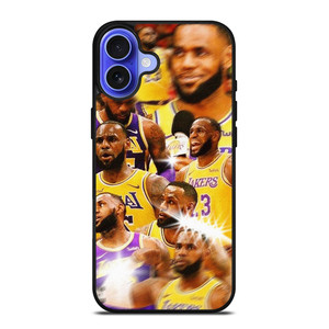 LEBRON JAMES LAKERS COLLAGE 2 iPhone 16 Case Cover