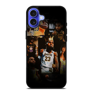 LEBRON JAMES LAKERS COLLAGE iPhone 16 Case Cover LEBRON JAMES LAKERS COLLAGE iPhone 16 Case Cover