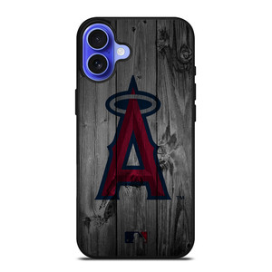 LOS ANGELES ANGELS BASEBALL MLB WOOD LOGO iPhone 16 Case Cover