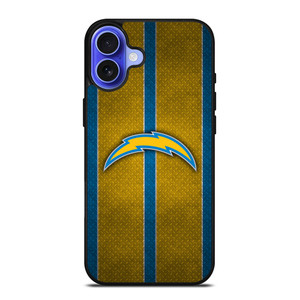 LOS ANGELES CHARGERS NFL METAL STRIPE iPhone 16 Case Cover LOS ANGELES CHARGERS NFL METAL STRIPE iPhone 16 Case Cover