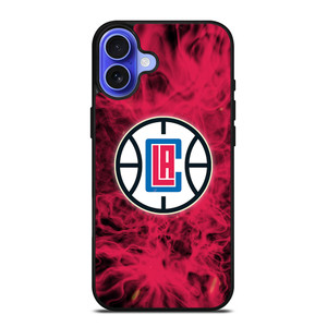 LOS ANGELES CLIPPERS BASKETBALL NBA FIRE iPhone 16 Case Cover LOS ANGELES CLIPPERS BASKETBALL NBA FIRE iPhone 16 Case Cover