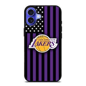 LOS ANGELES LAKERS NBA USA FLAG iPhone 16 Case Cover LOS ANGELES LAKERS NBA USA FLAG iPhone 16 Case Cover