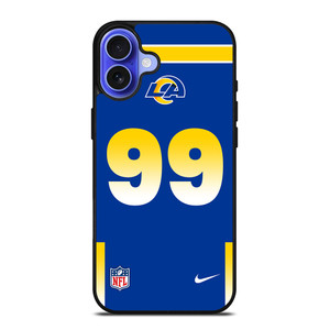 LOS ANGELES RAMS AARON DONALD 99 NFL NIKE iPhone 16 Case Cover LOS ANGELES RAMS AARON DONALD 99 NFL NIKE iPhone 16 Case Cover