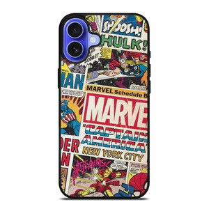 MARVEL COMICS COLLAGE iPhone 16 Case Cover MARVEL COMICS COLLAGE iPhone 16 Case Cover