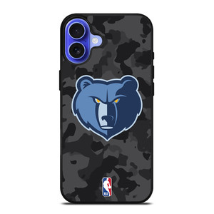 MEMPHIS GRIZZLIES BLACK CAMO iPhone 16 Case Cover MEMPHIS GRIZZLIES BLACK CAMO iPhone 16 Case Cover