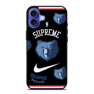 MEMPHIS GRIZZLIES NBA X SUPREME NIKE iPhone 16 Case Cover MEMPHIS GRIZZLIES NBA X SUPREME NIKE iPhone 16 Case Cover