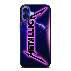 METALLICA ROCK BAND VIOLET LIGHTNING iPhone 16 Case Cover METALLICA ROCK BAND VIOLET LIGHTNING iPhone 16 Case Cover