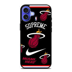 MIAMI HEAT NBA X SUPREME NIKE iPhone 16 Case Cover MIAMI HEAT NBA X SUPREME NIKE iPhone 16 Case Cover