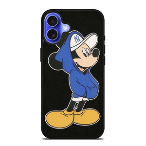 MICKEY MOUSE NEW YORK YANKEES CAP iPhone 16 Case Cover MICKEY MOUSE NEW YORK YANKEES CAP iPhone 16 Case Cover