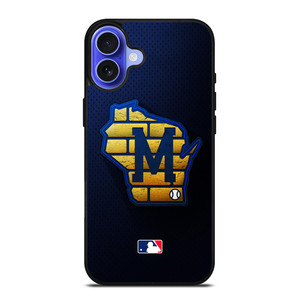 MILWAUKEE BREWERS MLB BASEBALL ICON iPhone 16 Case Cover MILWAUKEE BREWERS MLB BASEBALL ICON iPhone 16 Case Cover