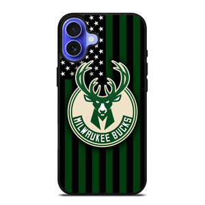 MILWAUKEE BUCKS NBA USA FLAG iPhone 16 Case Cover MILWAUKEE BUCKS NBA USA FLAG iPhone 16 Case Cover