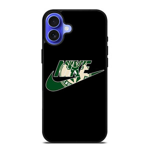 MILWAUKEE BUCKS NIKE SWOOSH iPhone 16 Case Cover MILWAUKEE BUCKS NIKE SWOOSH iPhone 16 Case Cover