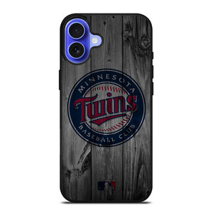 MINNESOTA TWINS BASEBALL MLB WOOD LOGO iPhone 16 Case Cover MINNESOTA TWINS BASEBALL MLB WOOD LOGO iPhone 16 Case Cover