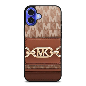 MK MICHAEL KORS LOGO BROWN BAG iPhone 16 Case Cover