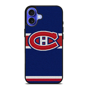 MONTREAL CANADIENS LOGO HOCKEY TEAM EMBORDERY iPhone 16 Case Cover MONTREAL CANADIENS LOGO HOCKEY TEAM EMBORDERY iPhone 16 Case Cover