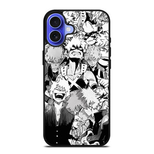 MY HERO ACADEMIA MANGA ANIME COLLAGE iPhone 16 Case Cover MY HERO ACADEMIA MANGA ANIME COLLAGE iPhone 16 Case Cover