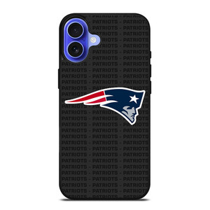 NEW ENGLAND PATRIOTS FOOTBALL TEXT iPhone 16 Case Cover