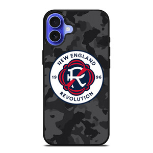 NEW ENGLAND REVOLUTION MLS BLACK CAMO iPhone 16 Case Cover
