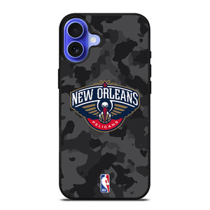 NEW ORLEANS PELICANS BLACK CAMO iPhone 16 Case Cover NEW ORLEANS PELICANS BLACK CAMO iPhone 16 Case Cover