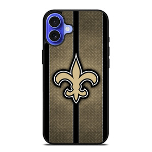 NEW ORLEANS SAINTS NFL METAL STRIPE iPhone 16 Case Cover NEW ORLEANS SAINTS NFL METAL STRIPE iPhone 16 Case Cover