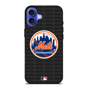 NEW YORK METS BASEBALL BLACK iPhone 16 Case Cover