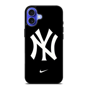 NEW YORK YANKEES NIKE BLACK iPhone 16 Case Cover NEW YORK YANKEES NIKE BLACK iPhone 16 Case Cover