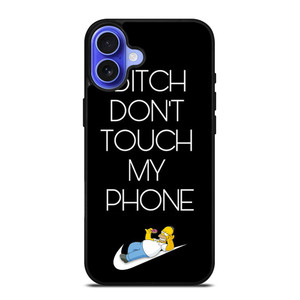 NIKE HOMER SIMPSON DONT TOUCH MY PHONE iPhone 16 Case Cover NIKE HOMER SIMPSON DONT TOUCH MY PHONE iPhone 16 Case Cover