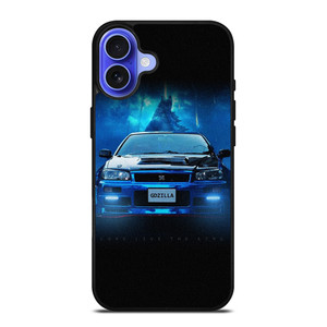 NISSAN GTR GODZILLA BLUE iPhone 16 Case Cover NISSAN GTR GODZILLA BLUE iPhone 16 Case Cover