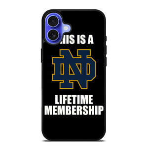 NOTRE DAME FIGHTING IRISH MEMBERSHIP iPhone 16 Case Cover NOTRE DAME FIGHTING IRISH MEMBERSHIP iPhone 16 Case Cover