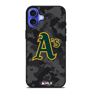 OAKLAND ATHLETICS BASEBALL BLACK CAMO iPhone 16 Case Cover