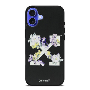 OFF WHITE FLORAL LOGO iPhone 16 Case Cover OFF WHITE FLORAL LOGO iPhone 16 Case Cover