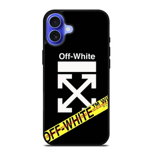 OFF WHITE YELLOW LABEL iPhone 16 Case Cover OFF WHITE YELLOW LABEL iPhone 16 Case Cover