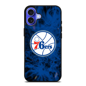 PHILADELPHIA 76ERS BASKETBALL NBA FIRE iPhone 16 Case Cover